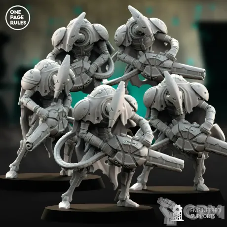 Описание картинки Necron Warriors/One Page Rules - Robot Legions - Warriors от Laboratory of Chaos по цене 200руб | Свободный Рынок Миниатюр - СРМ