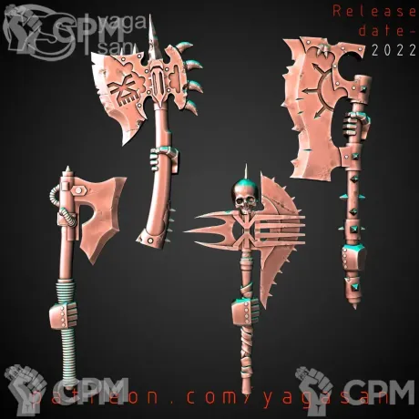 Описание картинки CSM Accursed Power Axe's от Стальные Небеса по цене 160руб | Свободный Рынок Миниатюр - СРМ