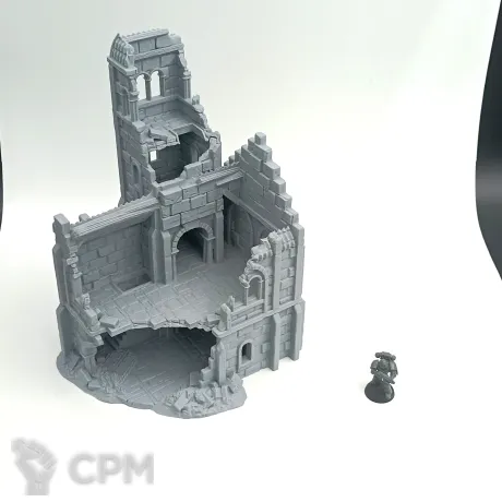 Описание картинки Разрушенный дом Аркенфела №3 - Фэнтези Террейн от Terrain Print по цене 2 300руб | Свободный Рынок Миниатюр - СРМ