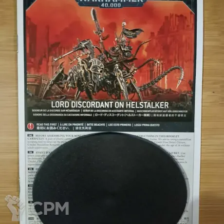 Описание картинки Lord Discordant on Helstalker, на литниках от Black Legion Hall по цене 5 500руб | Свободный Рынок Миниатюр - СРМ