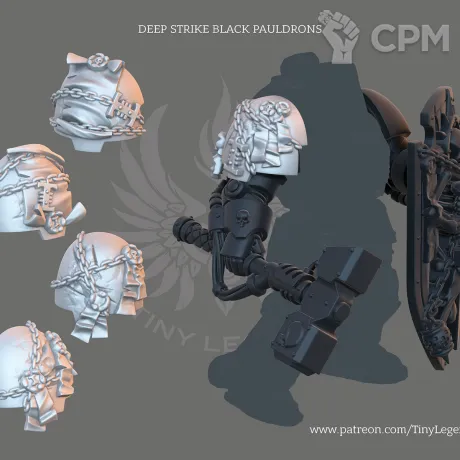 Описание картинки Deathwatch Terminator shoulder pads от Helnex workshop  по цене 30руб | Свободный Рынок Миниатюр - СРМ
