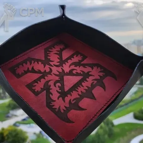 Описание картинки Символ Кхорна/Dice Tray Khorne/Лоток/Дайс Трей/Арена/Тарелка от Krontwar по цене 3 500руб | Свободный Рынок Миниатюр - СРМ