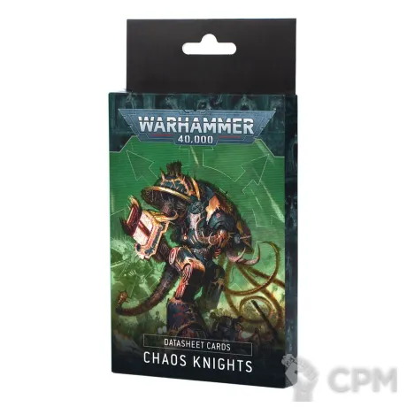 Описание картинки Набор дата карточек Warhammer 40000 DATASHEET CARDS: CHAOS KNIGHTS на английском языке от Дауран по цене 2 750руб | Свободный Рынок Миниатюр - СРМ