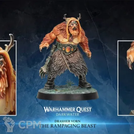 Описание картинки Warhammer Quest Darkwater Drasher Vorn, The Rampaging Beast, на литниках от Black Legion Hall по цене 1 430руб | Свободный Рынок Миниатюр - СРМ