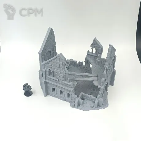 Описание картинки Разрушенный Дом Аркенфела №4 - Фэнтези Террейн от Terrain Print по цене 1 600руб | Свободный Рынок Миниатюр - СРМ