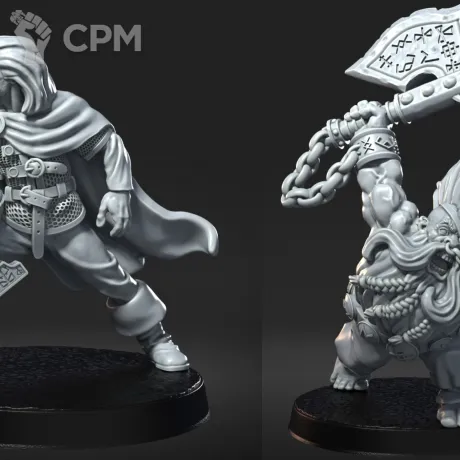 Описание картинки Gotrek and Felix от Daniilfedyakov по цене 320руб | Свободный Рынок Миниатюр - СРМ