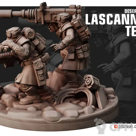 Описание картинки Heavy Weapons Squad lascannon team/Hawks lascannon team от Laboratory of Chaos по цене 195руб | Свободный Рынок Миниатюр - СРМ