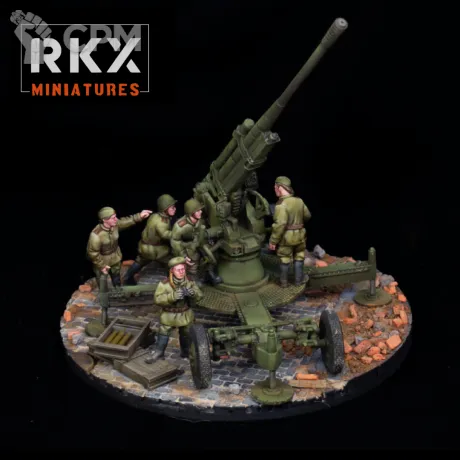 Описание картинки 85mm AA-gun 52-К от Пластиковые флэшбеки по цене 1 050руб | Свободный Рынок Миниатюр - СРМ