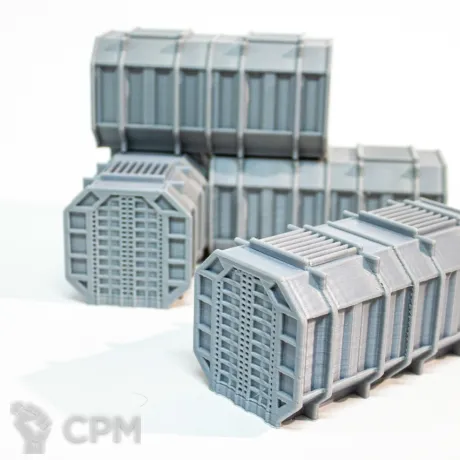 Описание картинки WH40K WTC Террейн - Комплект Имперских контейнеров / Imperial Container (4 шт) / от 3Д печать миниатюр по цене 997руб | Свободный Рынок Миниатюр - СРМ