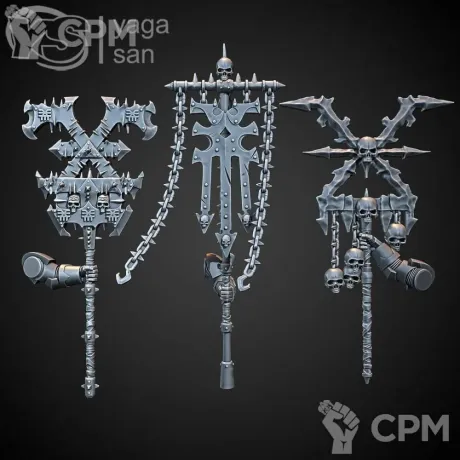 Описание картинки Khrone Banners Pack от Стальные Небеса по цене 225руб | Свободный Рынок Миниатюр - СРМ