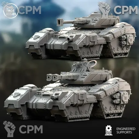 Описание картинки Rogal Dorn/Human Defence Force - Heavy Tank OPR от Laboratory of Chaos по цене 2 000руб | Свободный Рынок Миниатюр - СРМ