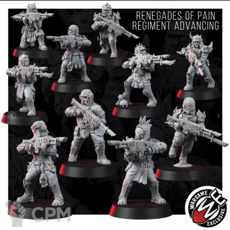 Описание картинки RENEGADES OF PAIN ADVANCING REGIMENT от Laboratory of Chaos по цене 500руб | Свободный Рынок Миниатюр - СРМ