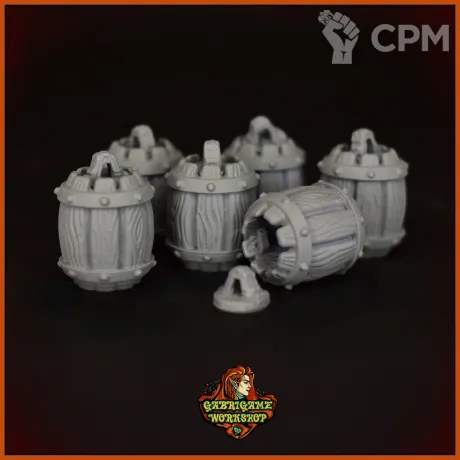 Описание картинки Бочки 2 от Gabrigame_Terrain по цене 350руб | Свободный Рынок Миниатюр - СРМ