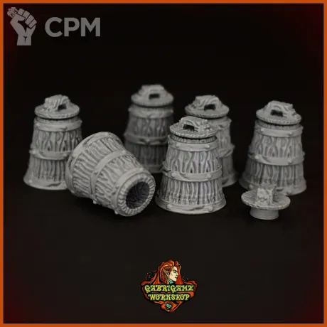 Описание картинки Бочки от Gabrigame_Terrain по цене 350руб | Свободный Рынок Миниатюр - СРМ