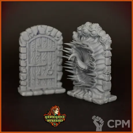 Описание картинки Мимик-дверь + дверь от Gabrigame_Terrain по цене 490руб | Свободный Рынок Миниатюр - СРМ