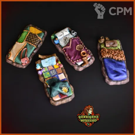 Описание картинки Спальные мешки от Gabrigame_Terrain по цене 570руб | Свободный Рынок Миниатюр - СРМ