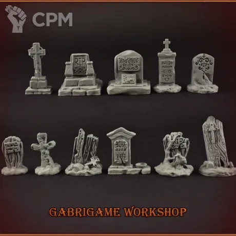 Описание картинки Надгробия от Gabrigame_Terrain по цене 690руб | Свободный Рынок Миниатюр - СРМ