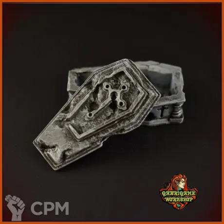 Описание картинки Саркофаг с крестом от Gabrigame_Terrain по цене 330руб | Свободный Рынок Миниатюр - СРМ