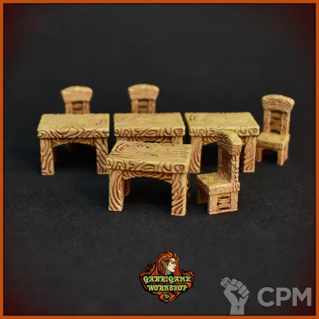 Описание картинки Маленькие столы от Gabrigame_Terrain по цене 430руб | Свободный Рынок Миниатюр - СРМ
