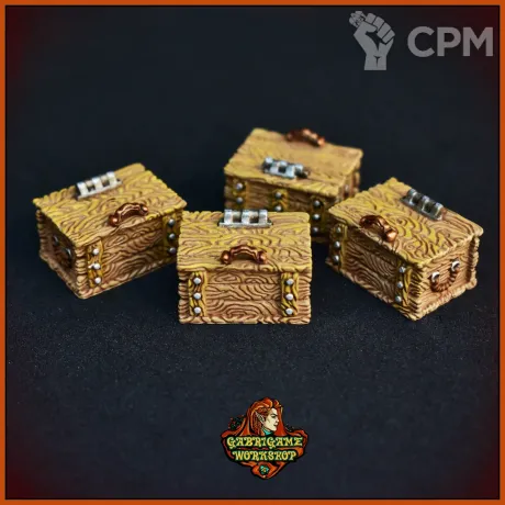 Описание картинки Деревянные сундуки от Gabrigame_Terrain по цене 370руб | Свободный Рынок Миниатюр - СРМ