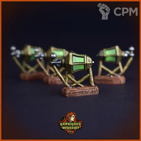 Описание картинки Фонари (4шт) от Gabrigame_Terrain по цене 480руб | Свободный Рынок Миниатюр - СРМ