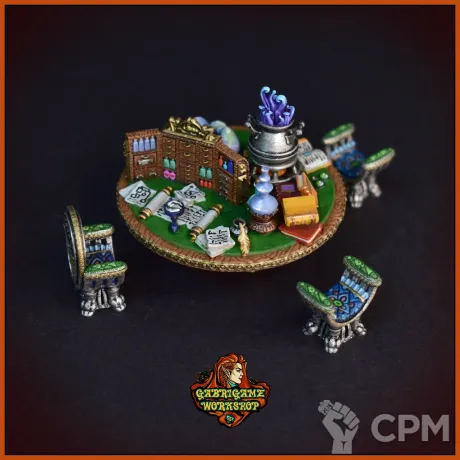 Описание картинки Круглый алхимический стол от Gabrigame_Terrain по цене 590руб | Свободный Рынок Миниатюр - СРМ