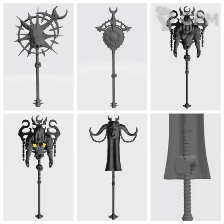 Описание картинки Slaanesh Icons / Banners от Стальные Небеса по цене 50руб | Свободный Рынок Миниатюр - СРМ