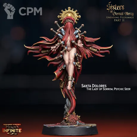 Описание картинки Santa Dolores the Lady of Sorrow Psychic Seer от Бруталити по цене 250руб | Свободный Рынок Миниатюр - СРМ