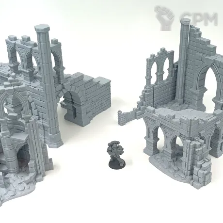 Описание картинки Каменные Фэнтези Руины - комплект из 4 от Terrain Print по цене 800руб | Свободный Рынок Миниатюр - СРМ