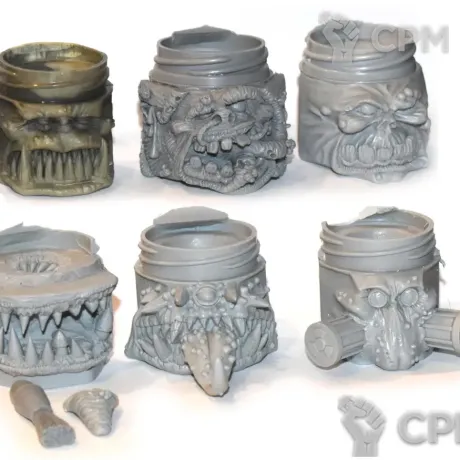 Описание картинки Злобные старые банки из под краски набор из 6 от Soul Dark по цене 400руб | Свободный Рынок Миниатюр - СРМ