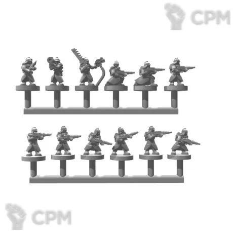 Описание картинки DEATH KORPS OF KRIEG INFANTRY SQUAD EPIC 6MM (48) от TPC по цене 570руб | Свободный Рынок Миниатюр - СРМ
