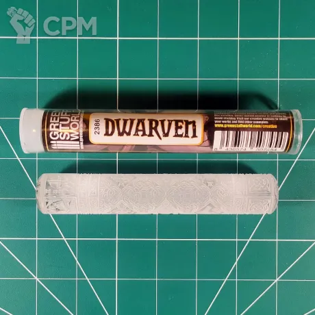 Описание картинки Green Stuff World Rolling Pin DWARVEN (Скалка) от Каджит по цене 2 698руб | Свободный Рынок Миниатюр - СРМ