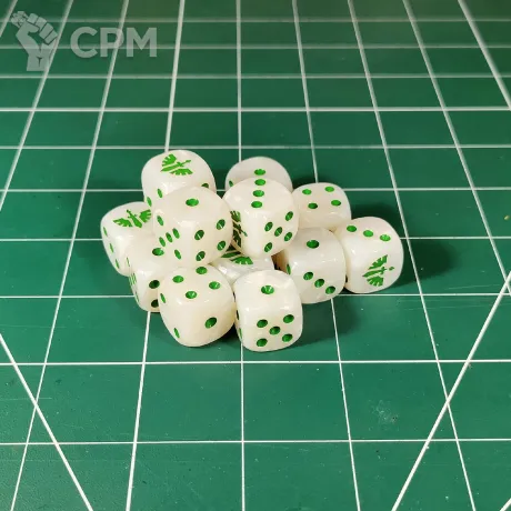 Описание картинки Custom Dark Angels Dice x15 от Vault Boy по цене 1 698руб | Свободный Рынок Миниатюр - СРМ