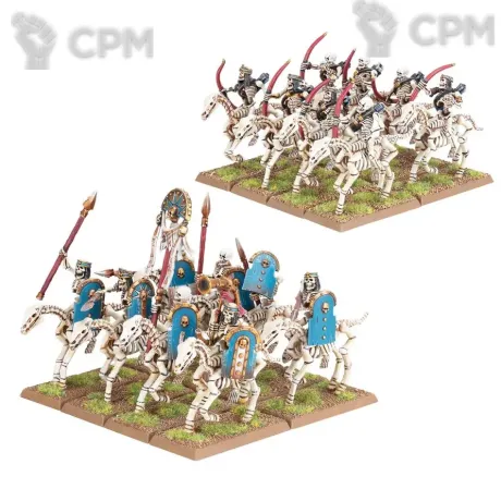 Описание картинки 16x Tomb Kings Skeleton Horsemen/Horse Archers, оригинал на литниках от Black Legion Hall по цене 4 500руб | Свободный Рынок Миниатюр - СРМ
