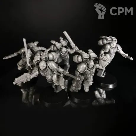 Описание картинки Assault intercessors with jump packs Squad миниатюра по вселенной warhammer 40000 от KoofWorkshop по цене 700руб | Свободный Рынок Миниатюр - СРМ