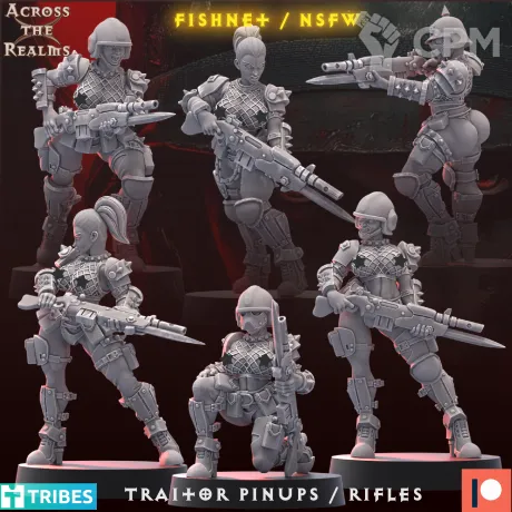Описание картинки Traitor Pinups with Rifles 2 от Бруталити по цене 800руб | Свободный Рынок Миниатюр - СРМ