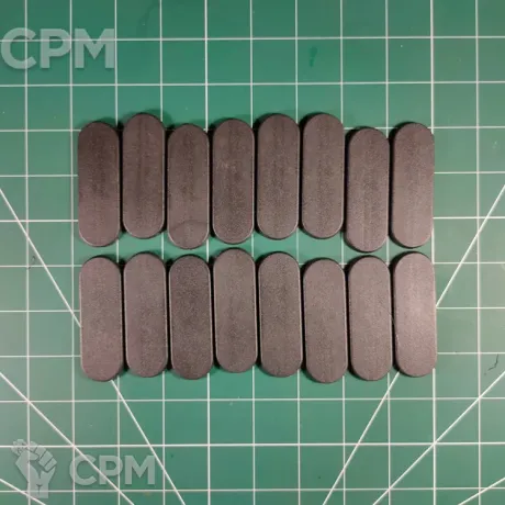 Описание картинки Bike Bases 70x25 mm Oval Bases Подставка пилюля x16 от Vault Boy по цене 498руб | Свободный Рынок Миниатюр - СРМ