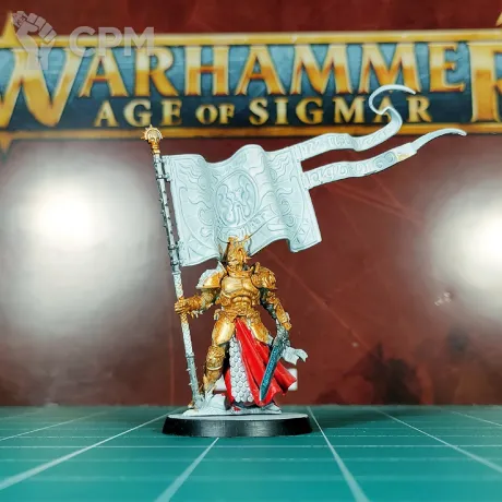 Описание картинки Stormcast Eternals Knight-Vexillor with Banner of Apotheosis от Каджит по цене 998руб | Свободный Рынок Миниатюр - СРМ