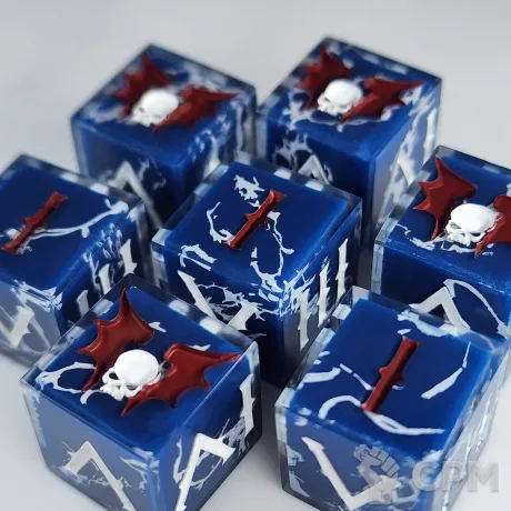 Описание картинки "Гром Нострамо" Повелители ночи, набор дайсов для Warhammer 40k (кубы D6, 10 шт. от SilverDiceCult по цене 4 500руб | Свободный Рынок Миниатюр - СРМ