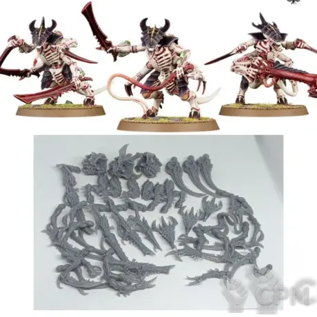 Описание картинки Tyranid Warriors X3 от 3D Mechanicus по цене 450руб | Свободный Рынок Миниатюр - СРМ