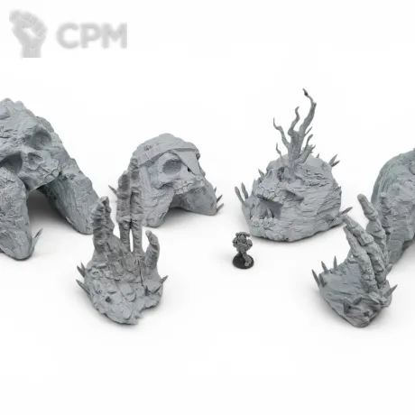Описание картинки Проклятые Камни - Фэнтези Террейн от Terrain Print по цене 2 200руб | Свободный Рынок Миниатюр - СРМ