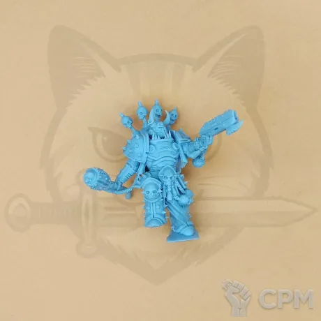 Описание картинки Chaos Champion with mace and plasma pistol от  по цене 100руб | Свободный Рынок Миниатюр - СРМ
