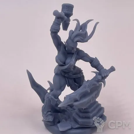 Описание картинки Fantasy Pin-up. Орчиха кузнец от Подземный человек по цене 150руб | Свободный Рынок Миниатюр - СРМ