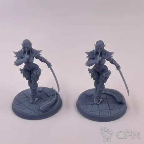 Описание картинки Fantasy Pin-up. Эльфийка от Подземный человек по цене 150руб | Свободный Рынок Миниатюр - СРМ