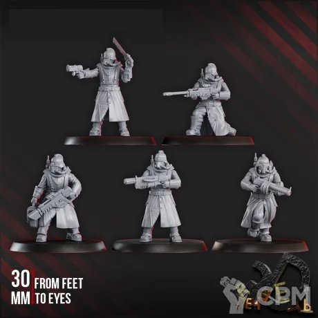 Описание картинки Death Division Grenadier Squad от R.E.print по цене 400руб | Свободный Рынок Миниатюр - СРМ
