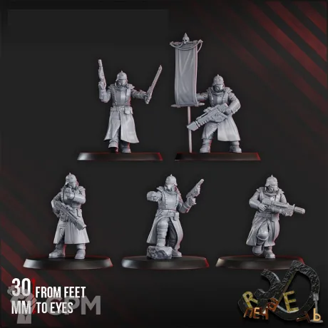 Описание картинки Death Division Commander Squad от R.E.print по цене 400руб | Свободный Рынок Миниатюр - СРМ