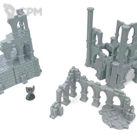 Описание картинки Большие Фэнтези Руины - комплект из 3 от Terrain Print по цене 800руб | Свободный Рынок Миниатюр - СРМ