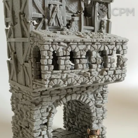 Описание картинки Ruined Gatehouse: Entrance Gate от Printopocalypse 3D по цене 2 300руб | Свободный Рынок Миниатюр - СРМ