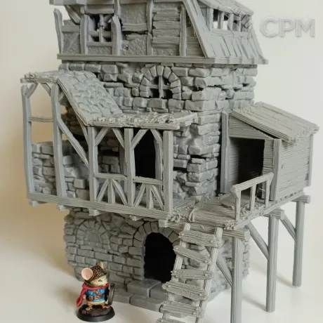 Описание картинки Ruined Gatehouse: East Wing от Printopocalypse 3D по цене 3 000руб | Свободный Рынок Миниатюр - СРМ
