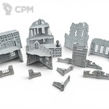 Описание картинки Набор Террейна 11th Редакции - Sector Mechanicus от Terrain Print по цене 3 000руб | Свободный Рынок Миниатюр - СРМ
